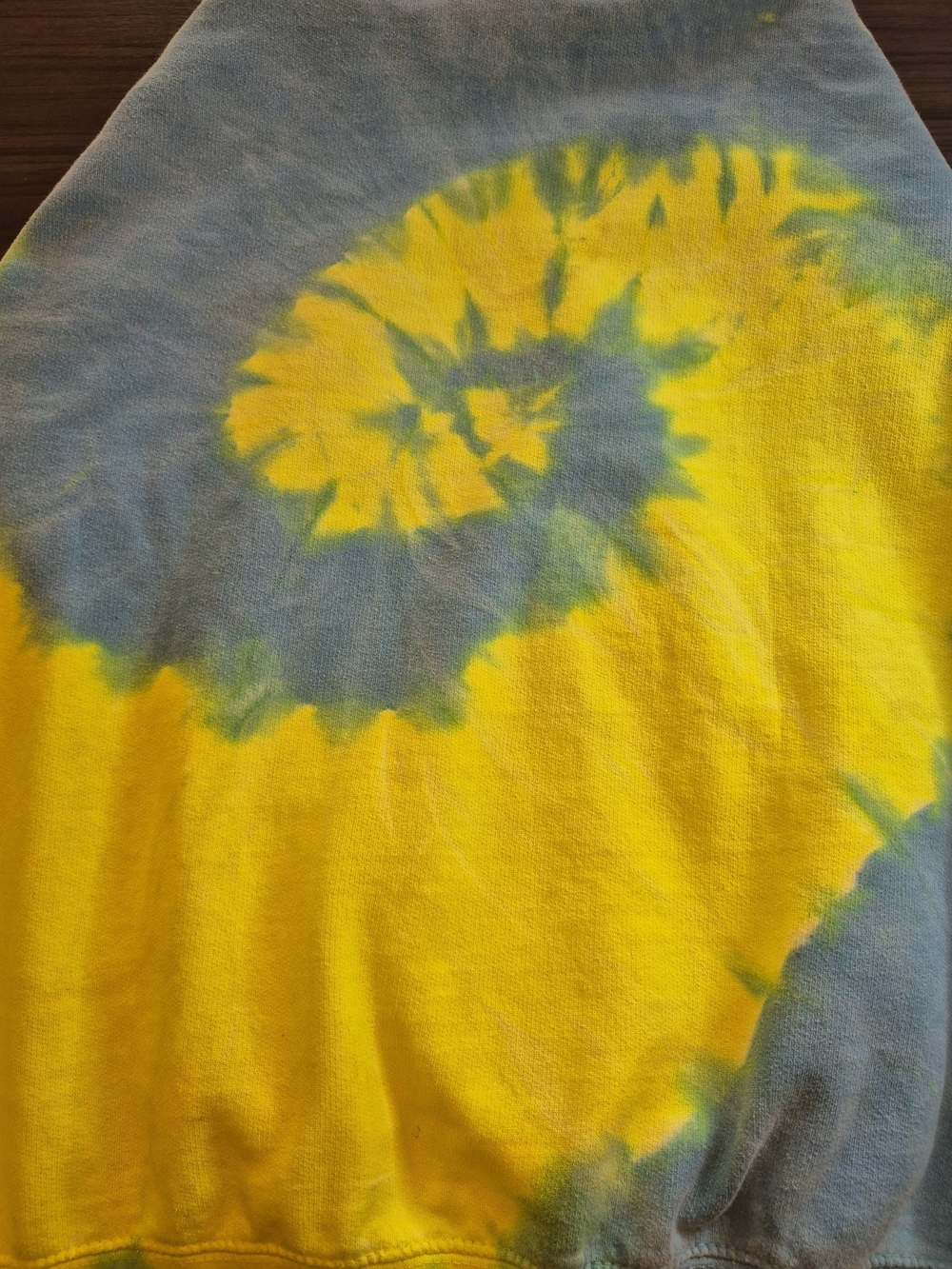 OBX Tie-Dye Pullover Hoodie in Blue and Yellow - Picture 12 of 13
